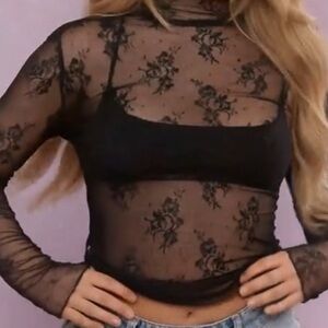 Sheer layering tops and floral